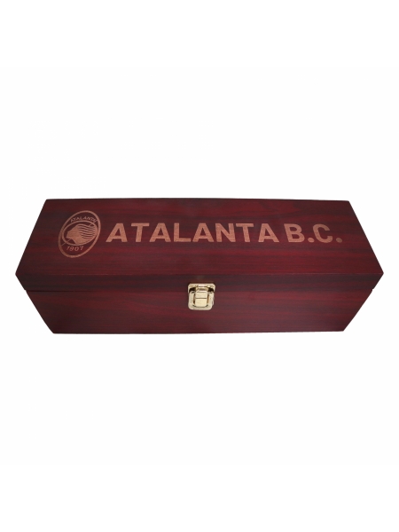 Set vino box in legno con 4 accessori Atalanta B.C.